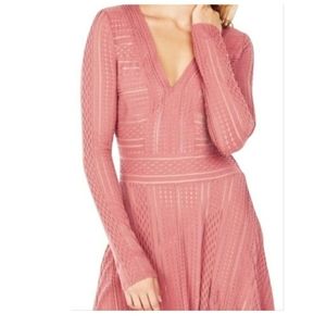 BCBGMAXAZRIA Kinley Dusty Rose V-neck Flai